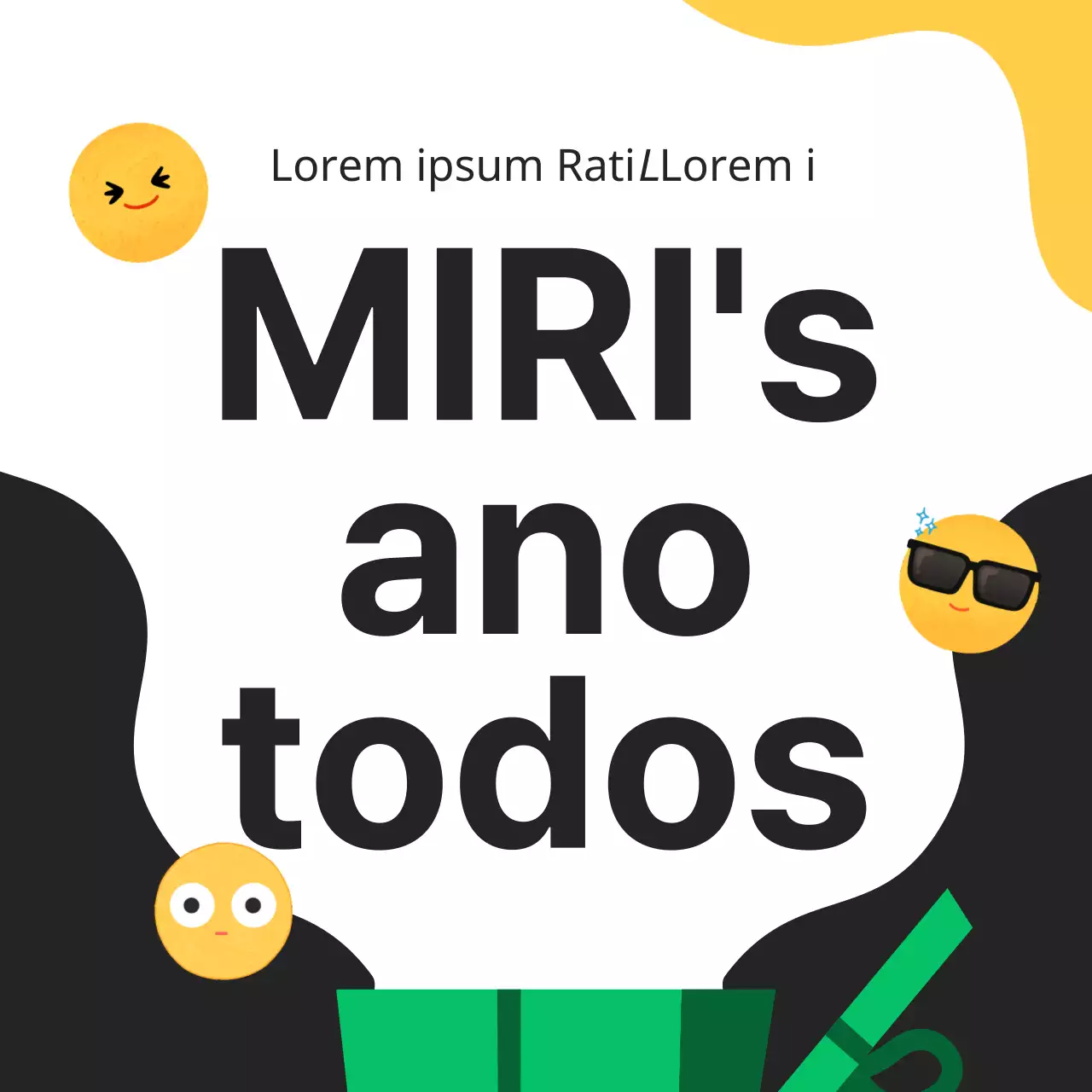 Dicas de fim de ano para a arte pop a preto e laranja