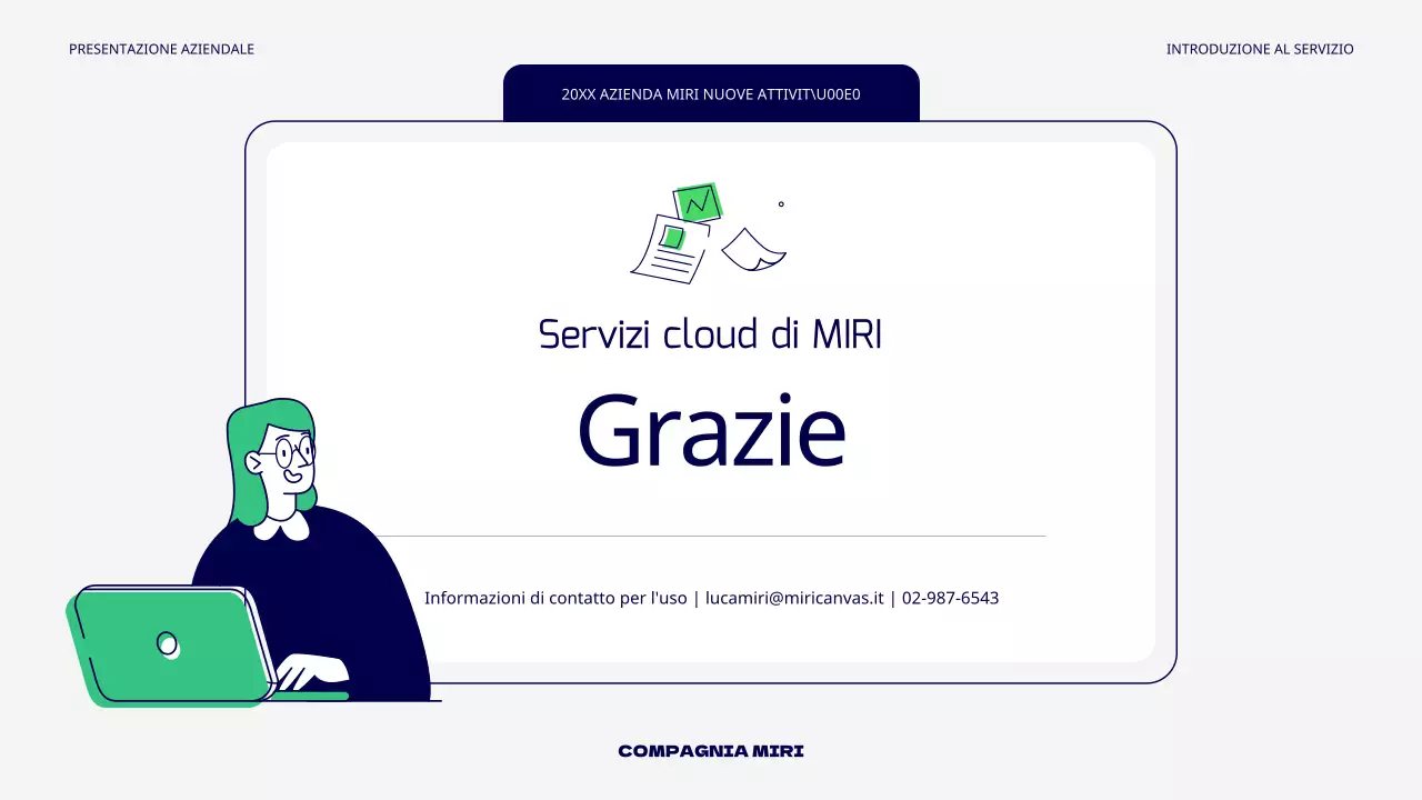 Una semplice piazzola di servizio verde e grigia