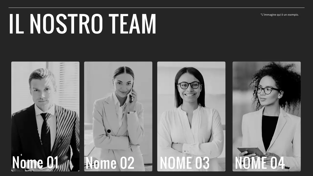 Relazione aziendale minimale in bianco e nero