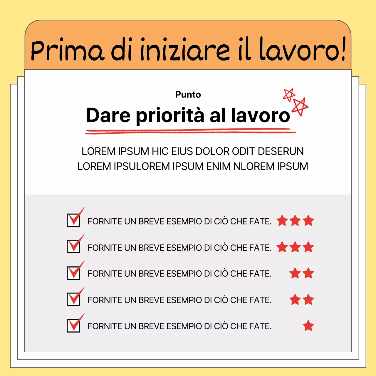 Semplici consigli commerciali in giallo e nero