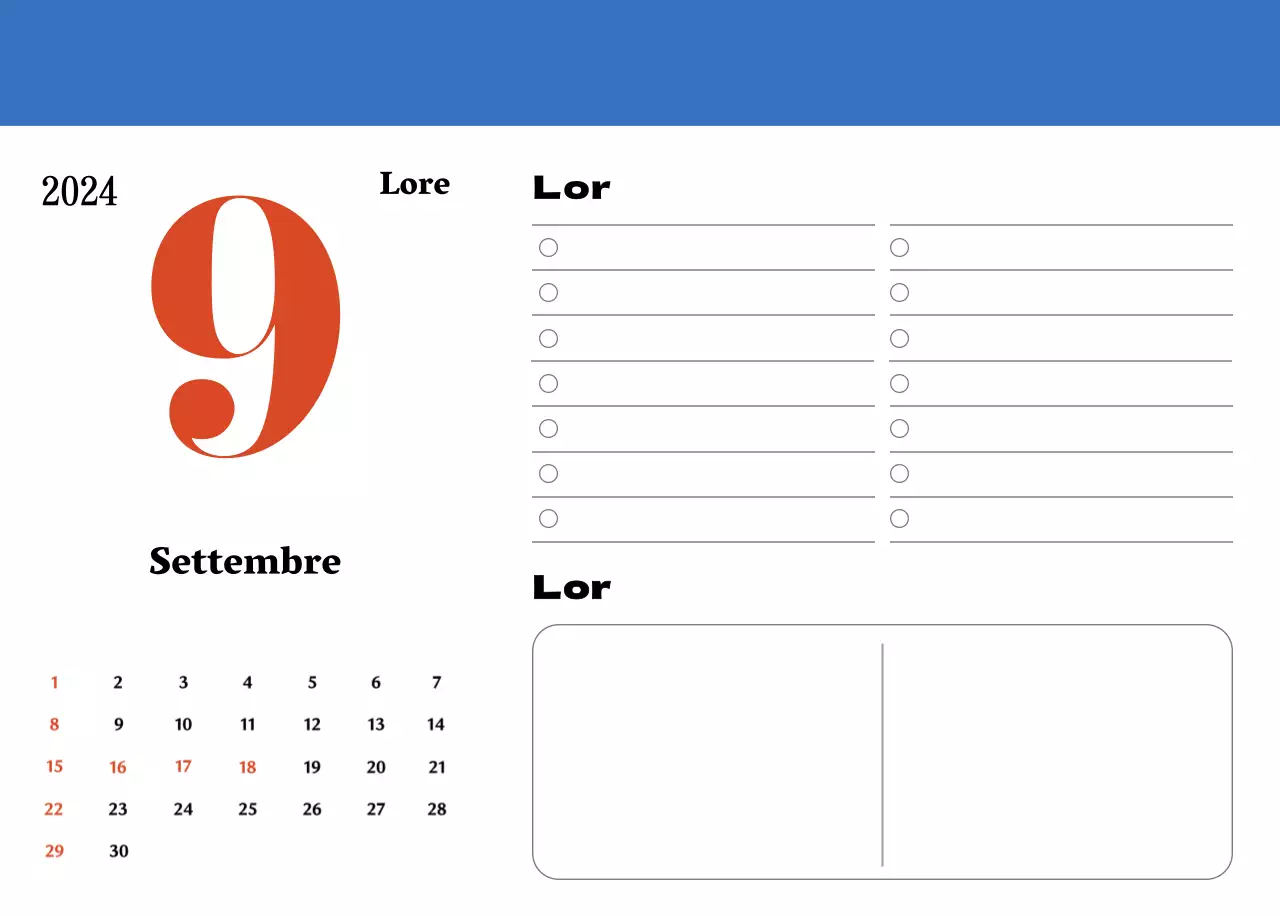 Sottobicchieri retrò rossi e blu calendario della memoria