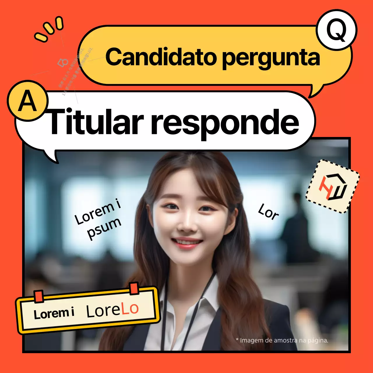 Promova ofertas de emprego com simples balões de diálogo cor de laranja