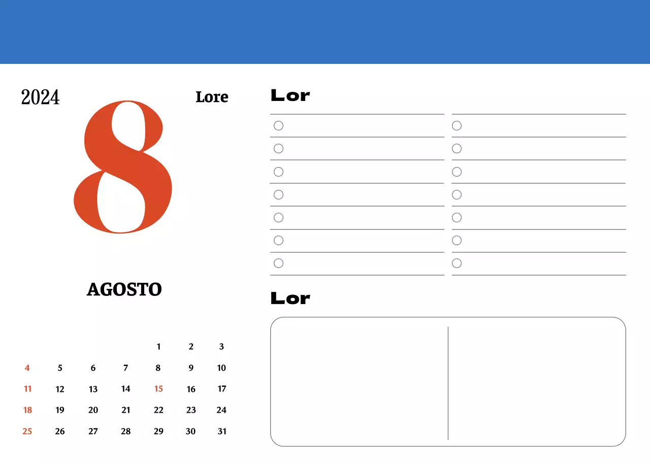 Posavasos retro rojo y azul calendario de recuerdos