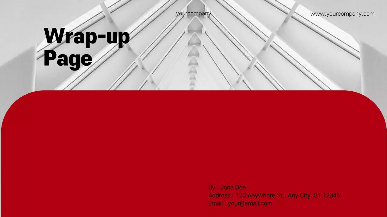 A simple red and gray layout report