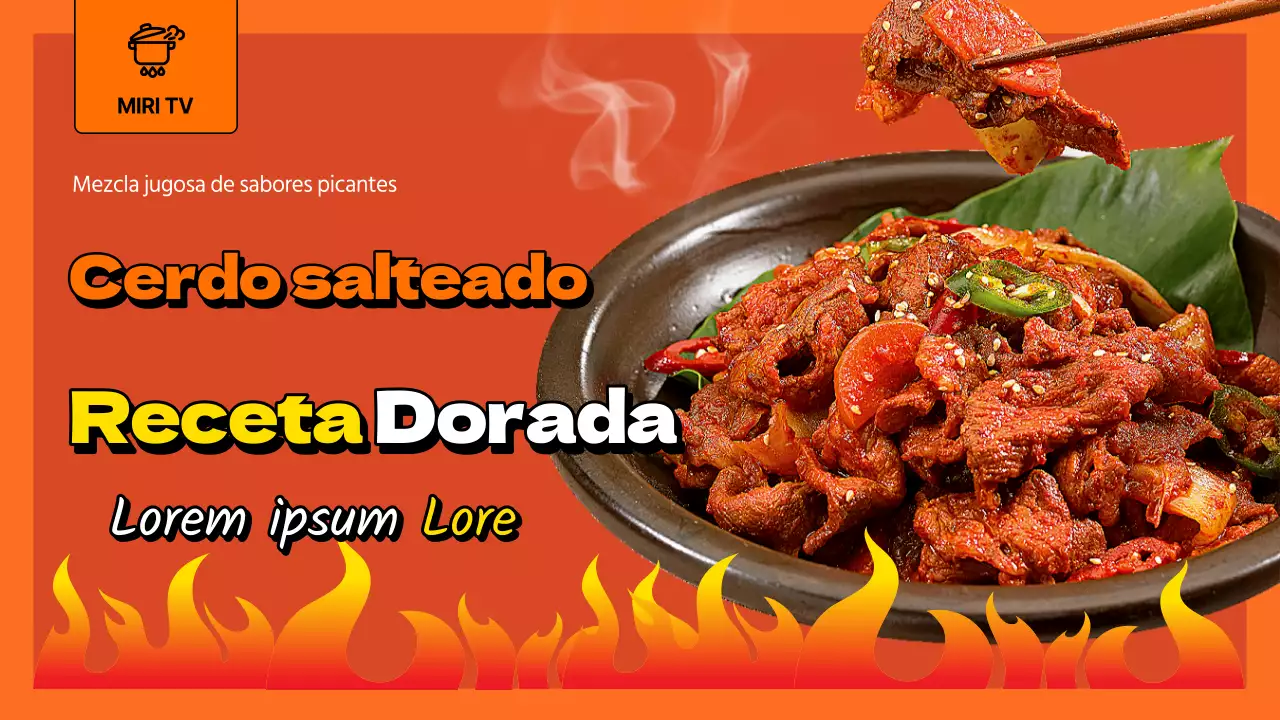 Sobre esta sencilla receta de salteado rojo y naranja