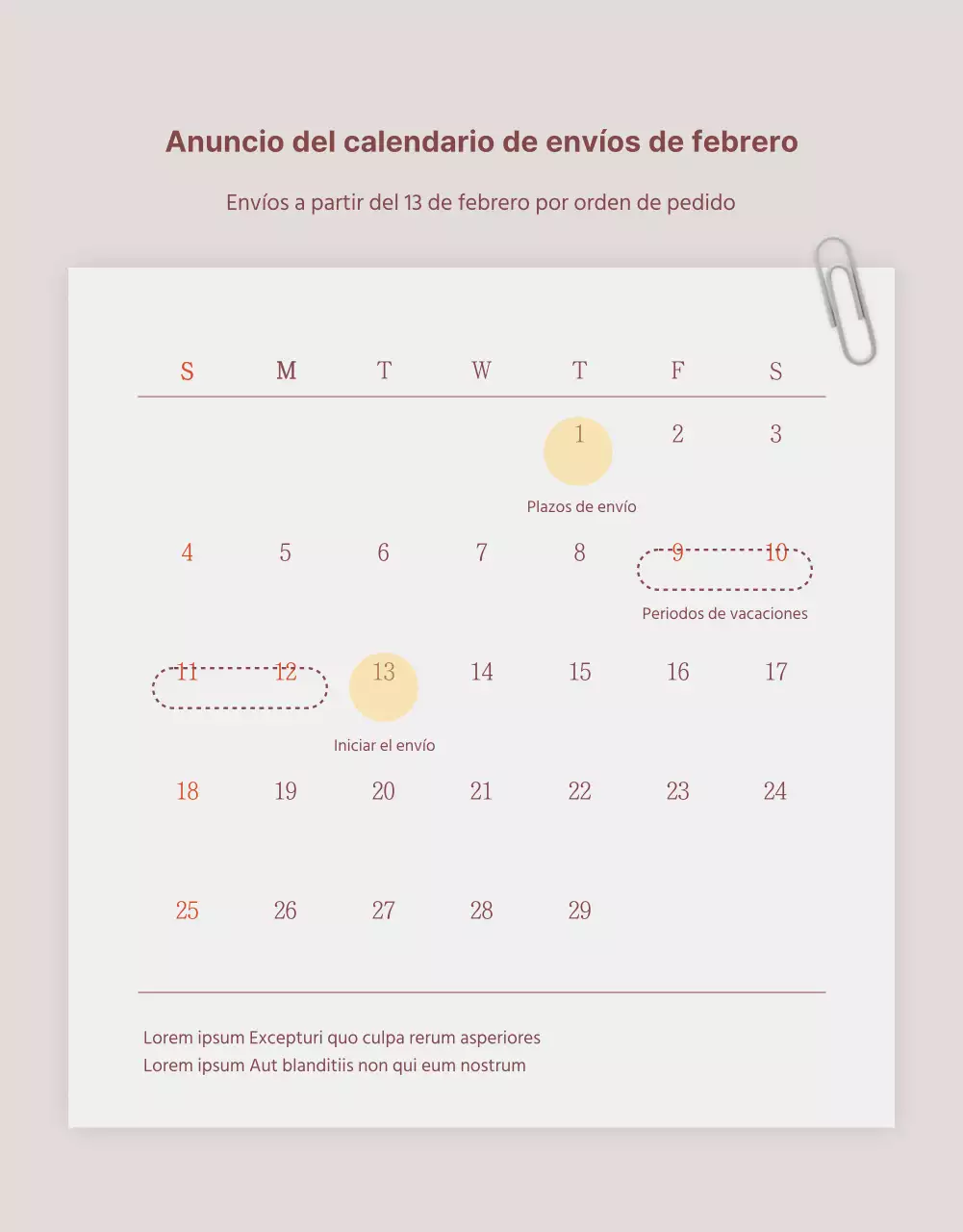 Anuncio de venta de un lookbook de accesorios de bisutería de moda en rosa y marrón.