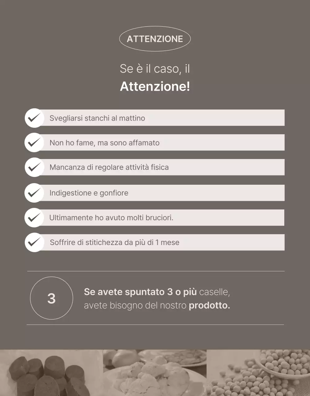 Promuovere un prodotto semplice in beige e marrone