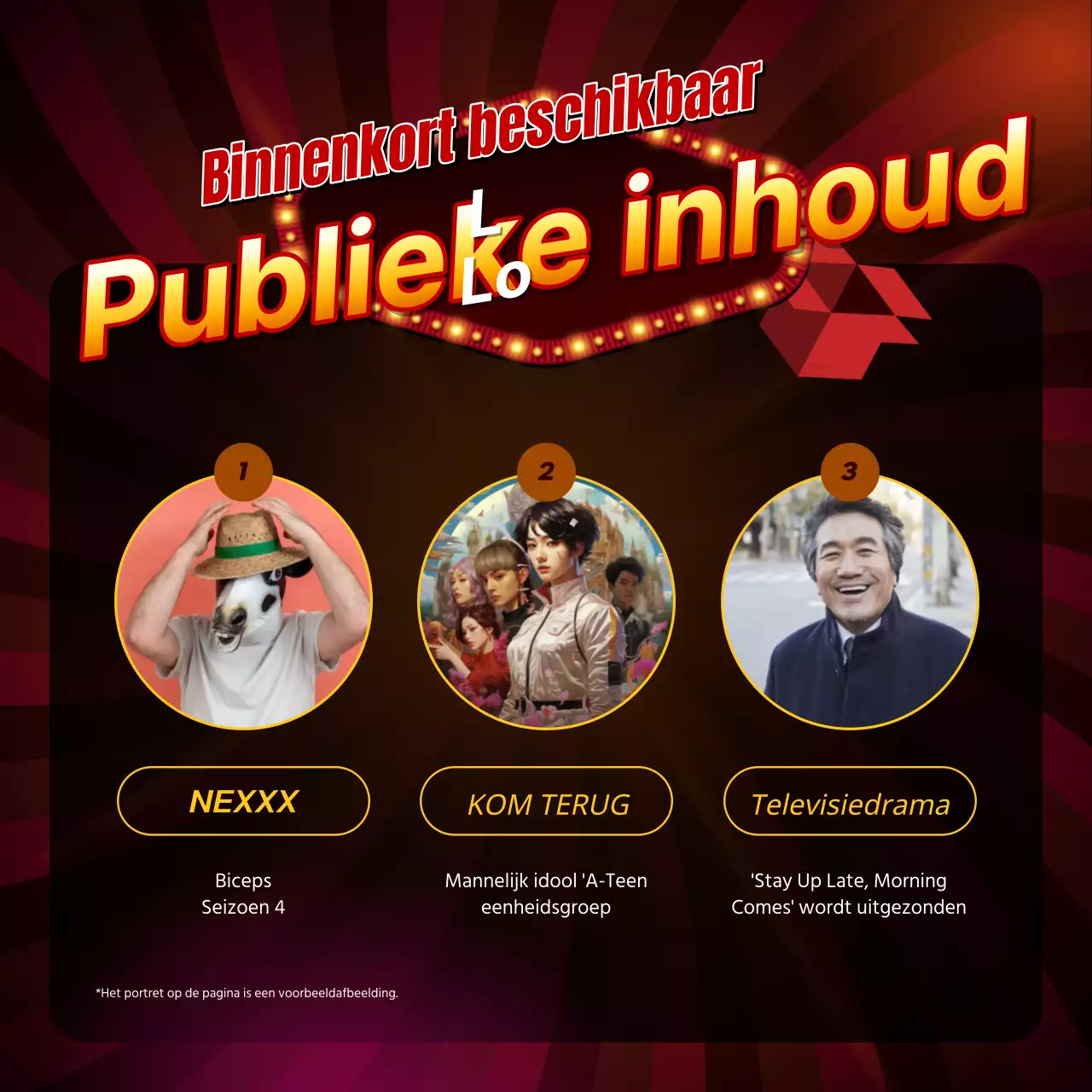 Een retro rood met gele inhoud introductiepost