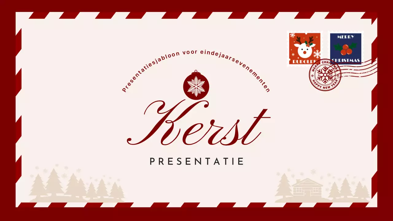 Een gezellige kerst evenementenplanner in rood en beige