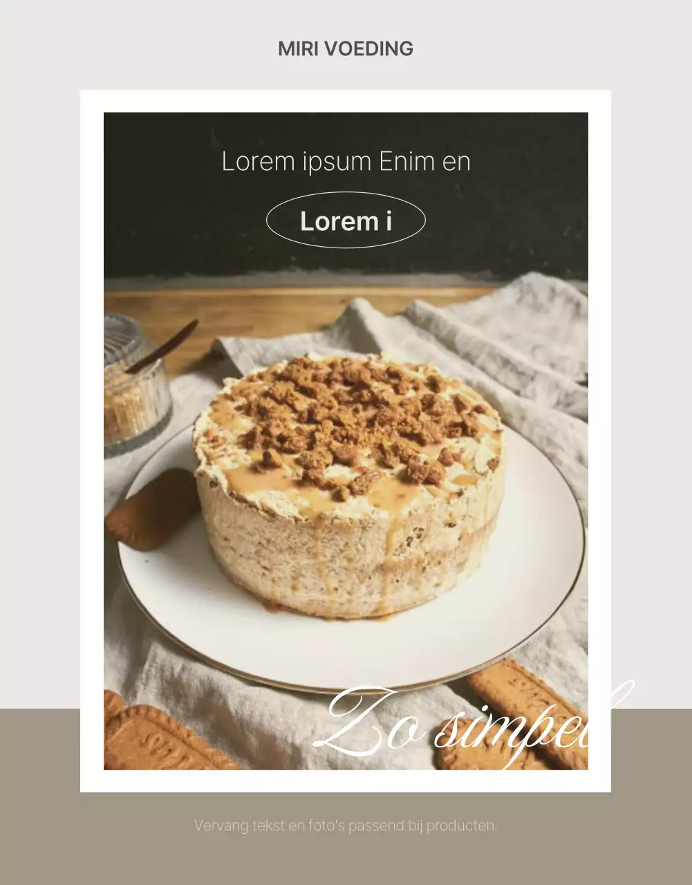 Een eenvoudig product in beige en bruin promoten