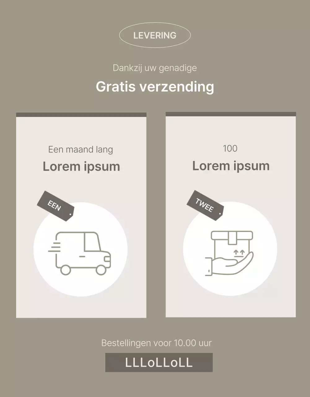 Een eenvoudig product in beige en bruin promoten