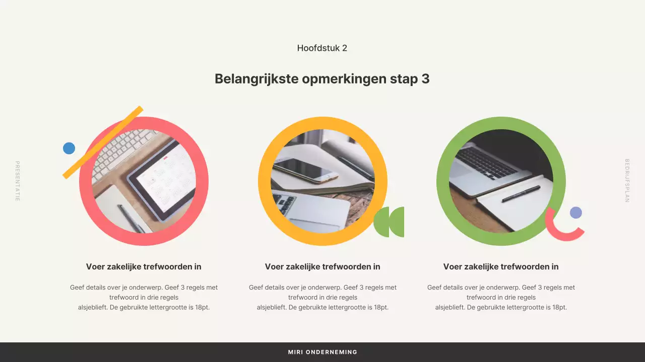 Businessplan met eenvoudige vormen in beige