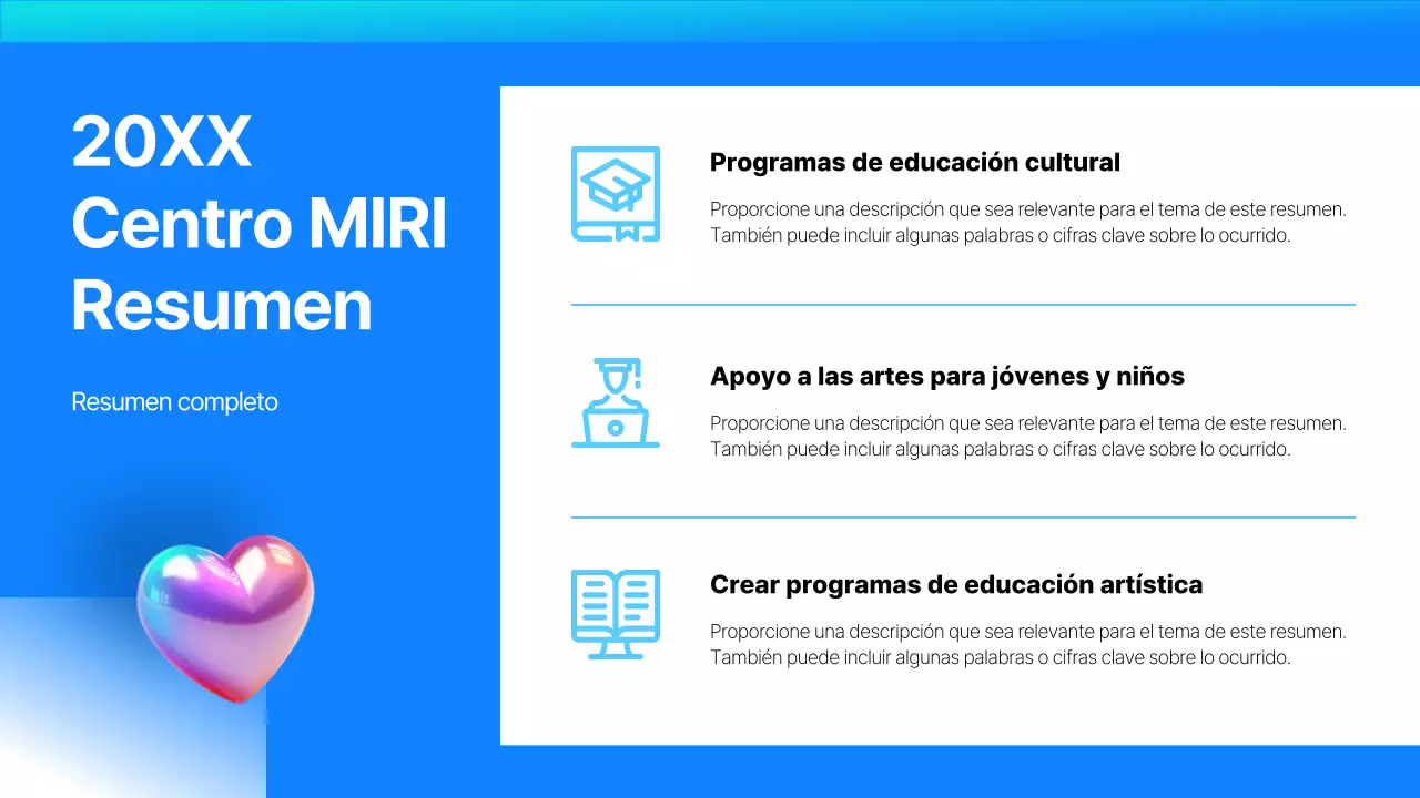 Informes de evaluación de fin de año en azul