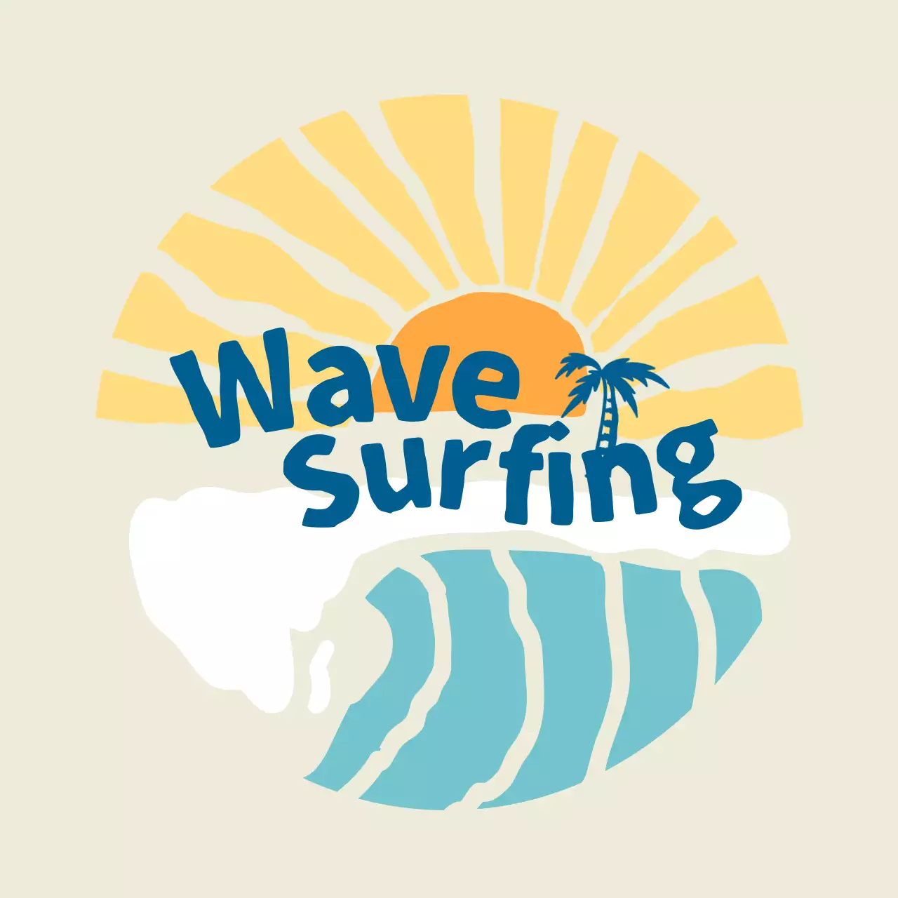 Surfing club with vintage drawing illustrations