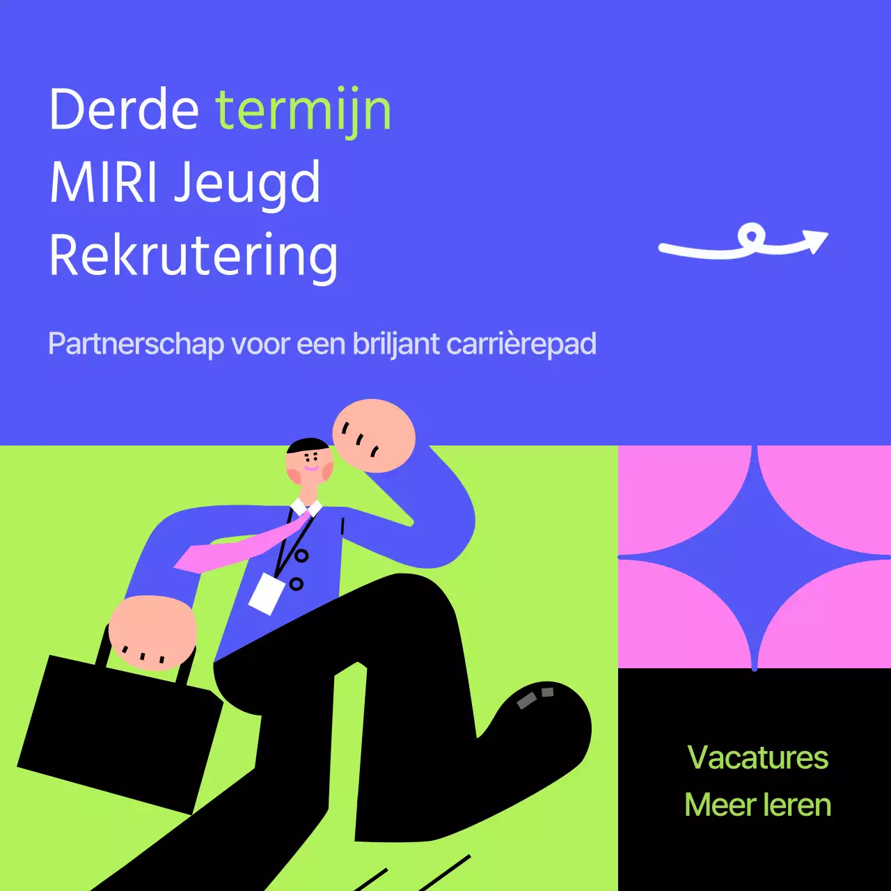 Kitscherige gemeenschapsadvertentie in paars en chartreuse