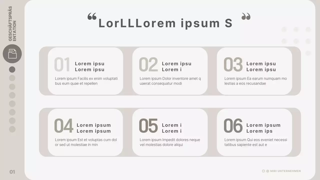 Moderner Layout-Bericht in Beige und Grau