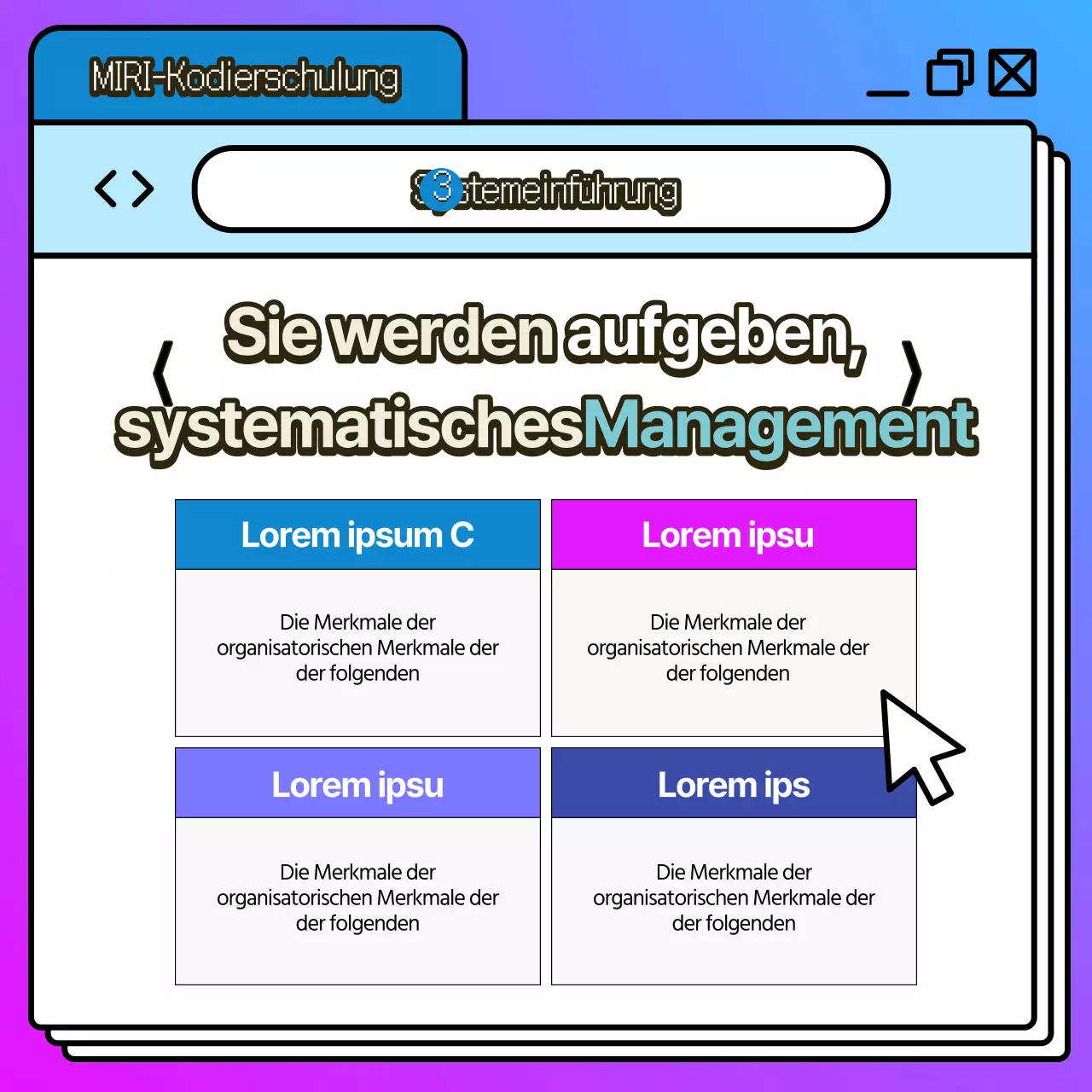 Förderung der kitschigen Kodierungsausbildung in Blau und Lila