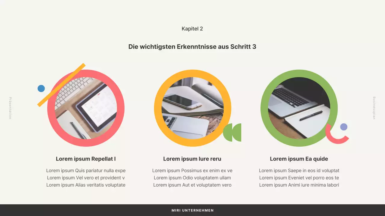 Geschäftsplan mit einfachen Formen in Beige