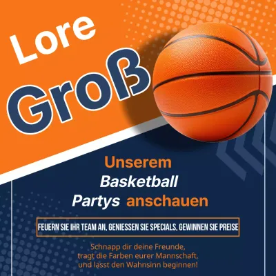 Orange und marineblaue geometrische Marschierwahn-Partyanzeige