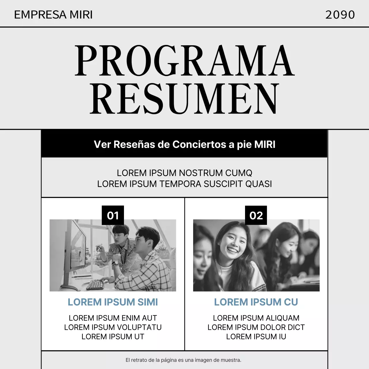 Promueva un sencillo concierto a pie en amarillo y negro
