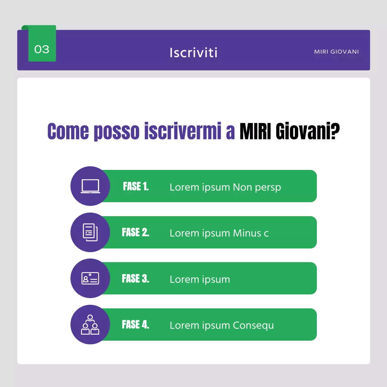 Una semplice proposta di reclutamento per la comunità con abstract e boras