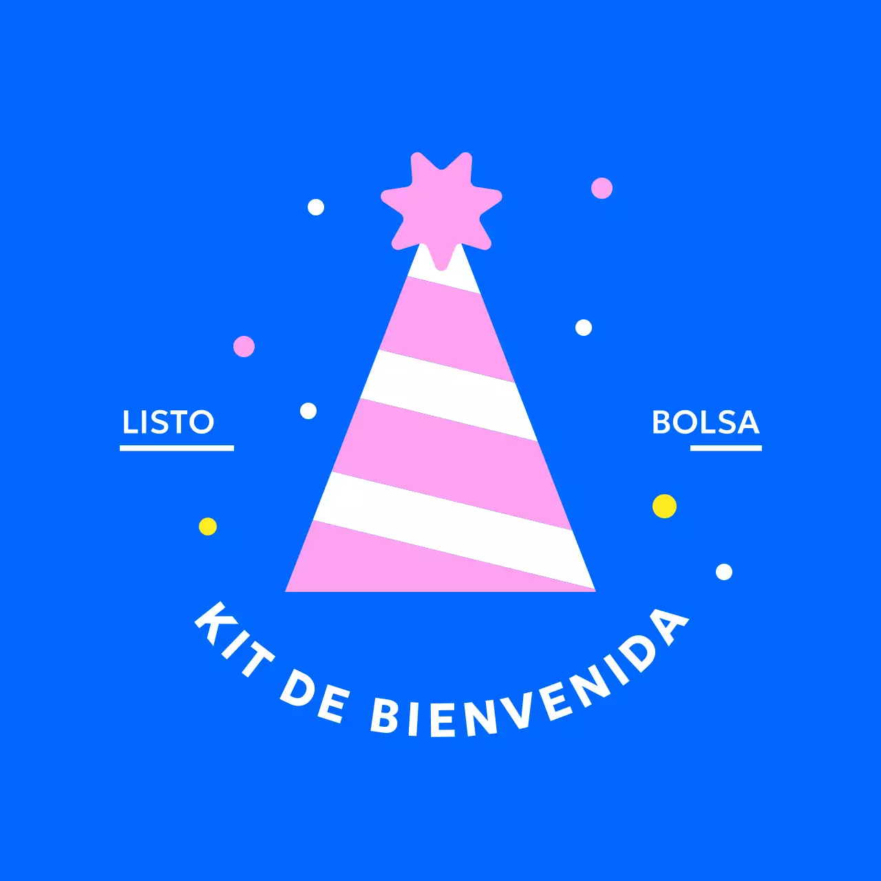 Adhesivo circular con un simpático sombrero de copa