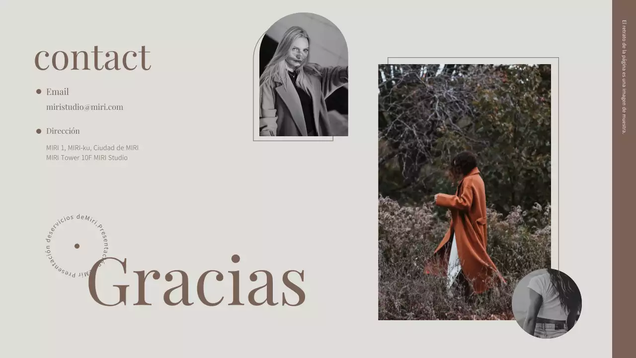 Moderno folleto de servicios corporativos en beige y marrón