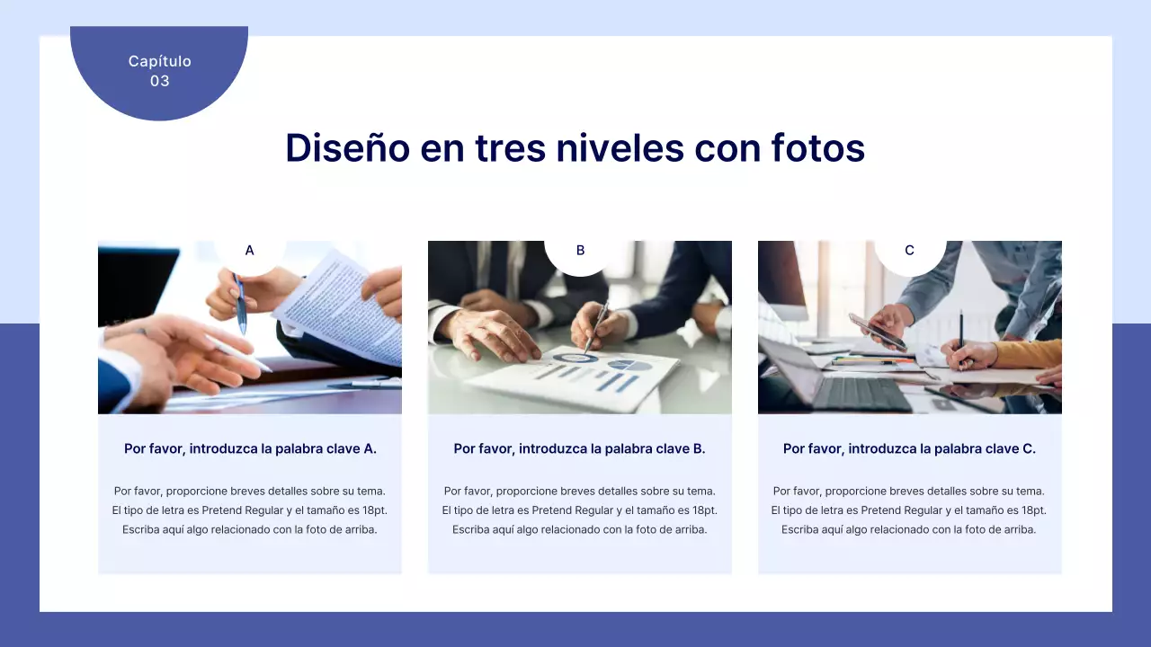 Un sencillo plan de empresa en azul