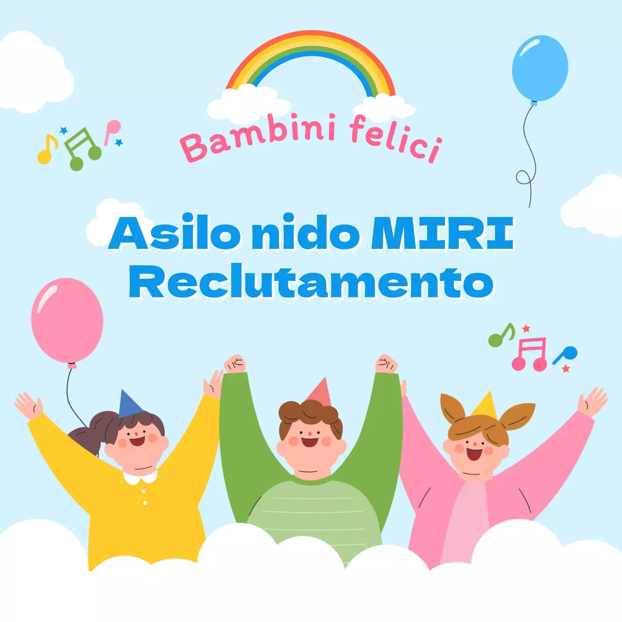 Promuovete le vostre iniziative di reclutamento per la scuola dell'infanzia di colore azzurro