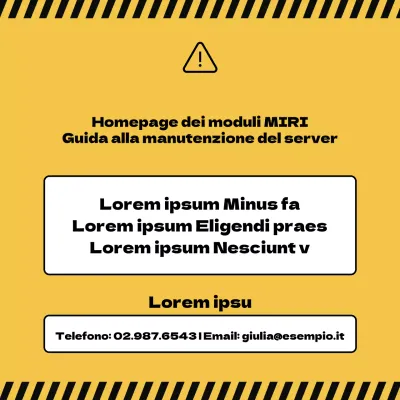 Una guida minimalista agli annunci di interruzione in giallo e nero