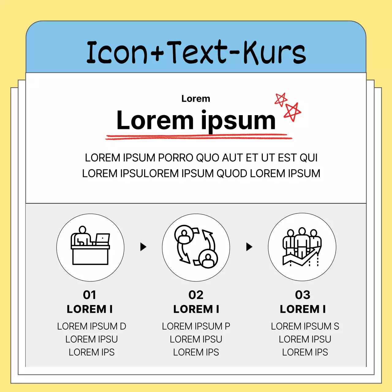 Einfache Business-Tipps in Gelb und Schwarz