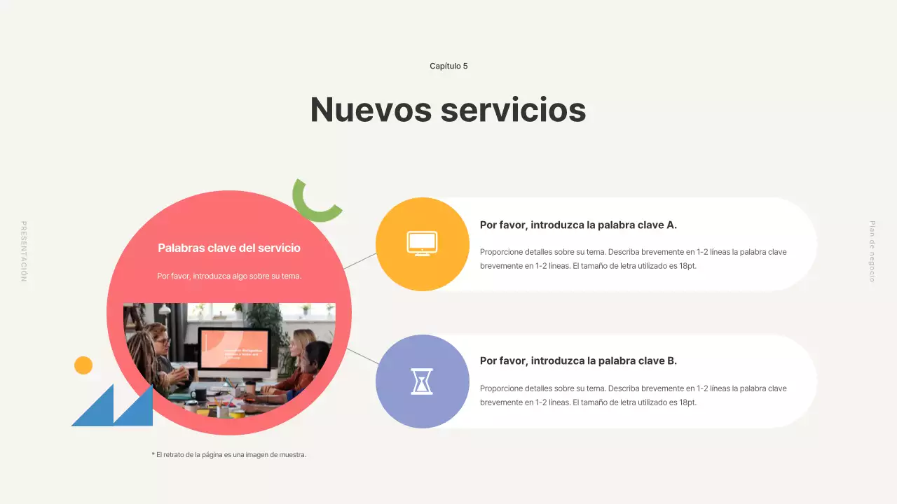 Plan de negocio con formas sencillas en beige