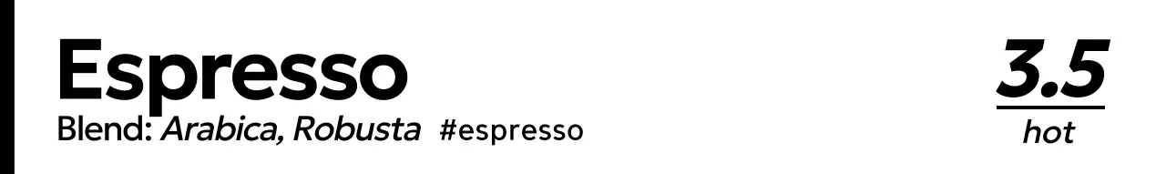 Minuman dan kopi hitam dan putih modern