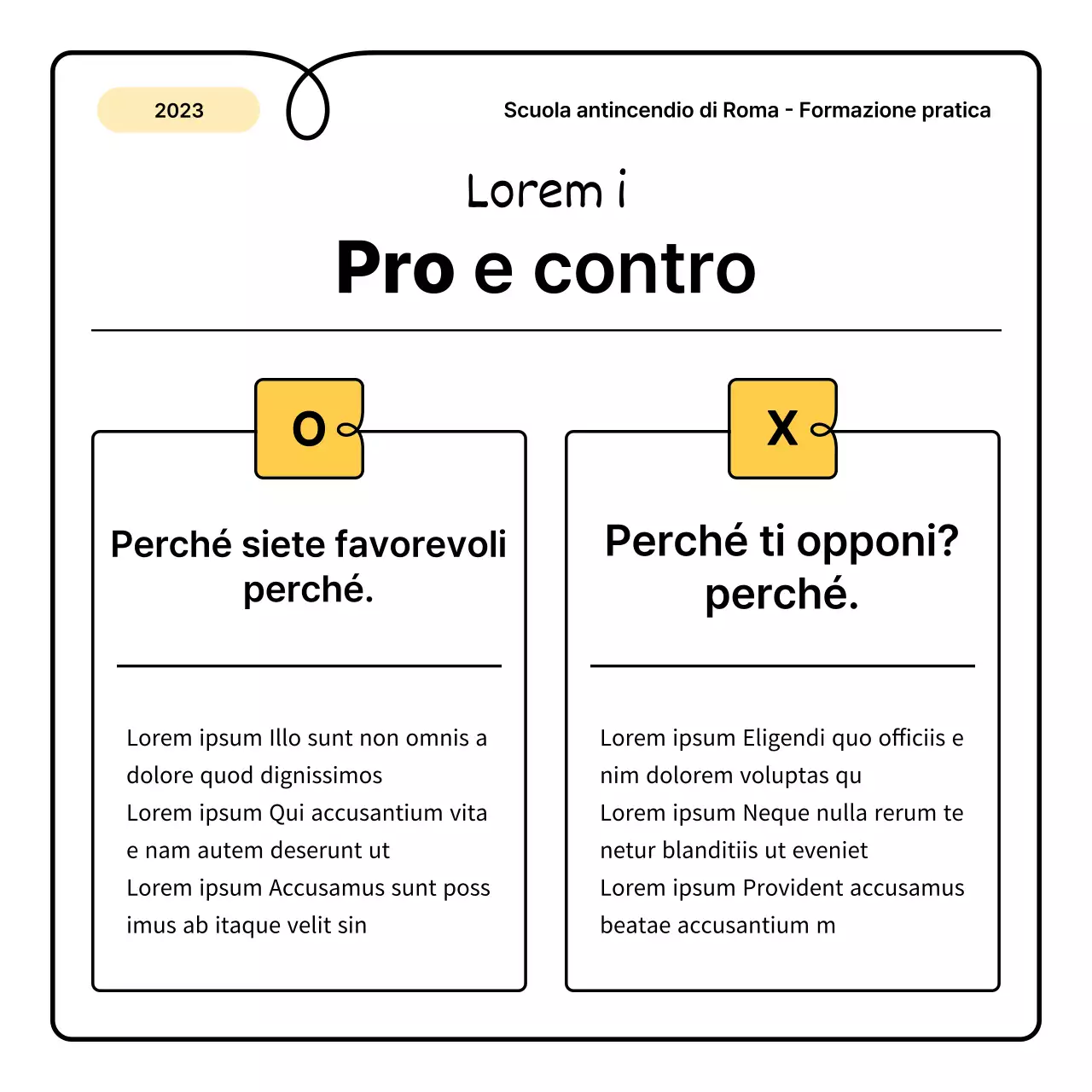 Nozioni di base gialle e arancioni e una piccola e simpatica scheda informativa sugli incendi