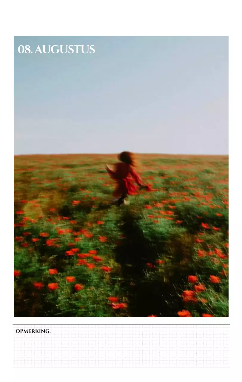 Eenvoudige stijl muurkalender met zwart-wit emotionele reisfotografie concept