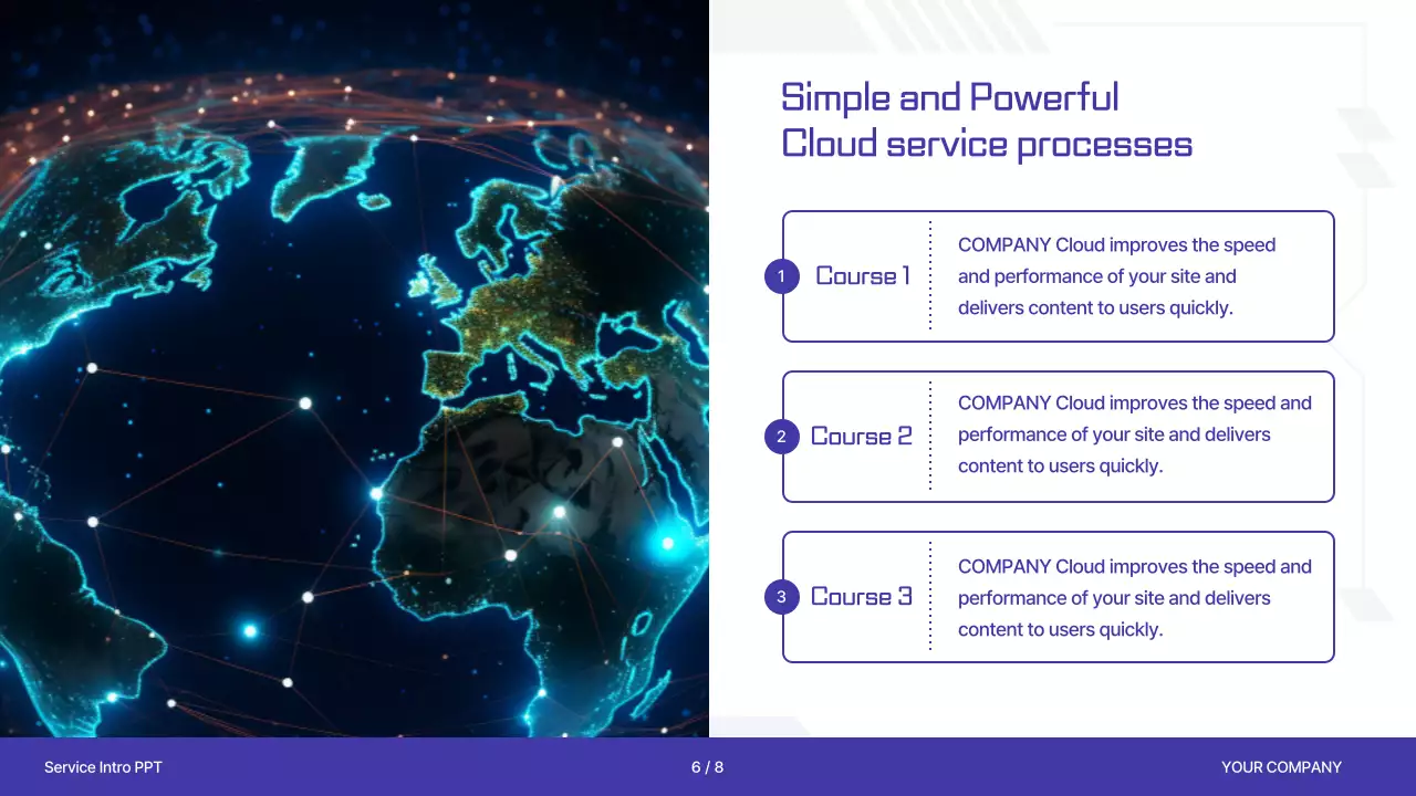 블루 모던 서비스 프레젠테이션