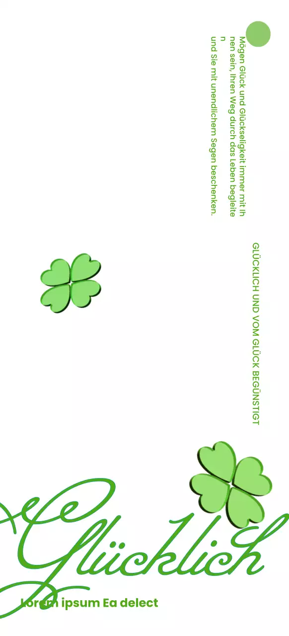 Grünes vierblättriges Glücksklee