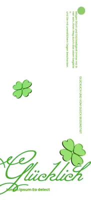 Grünes vierblättriges Glücksklee