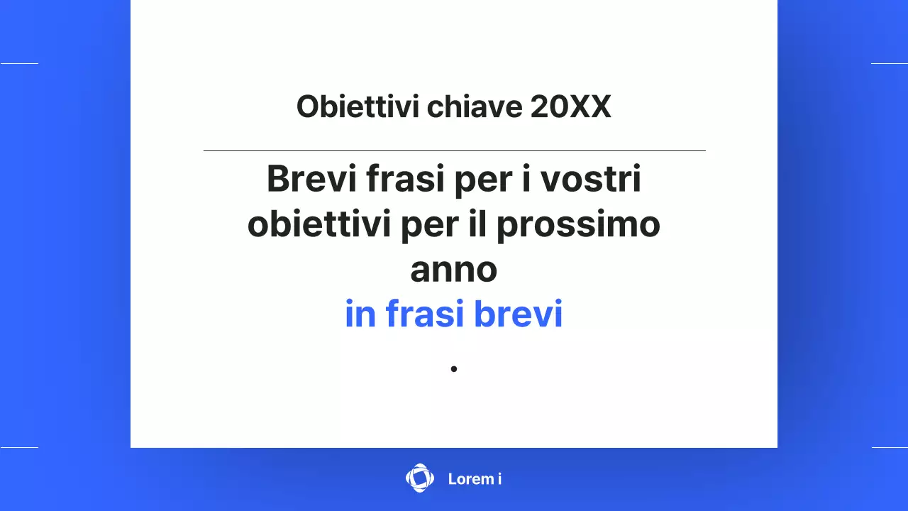 Un semplice rapporto di performance di fine anno in blu