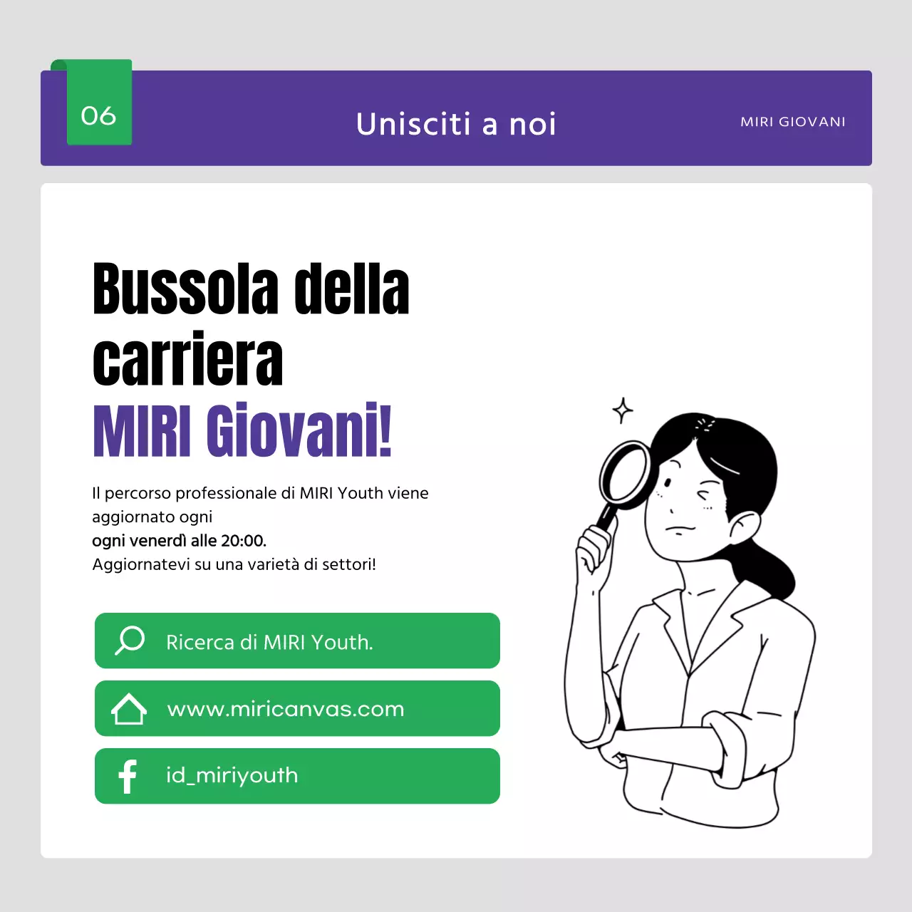 Una semplice proposta di reclutamento per la comunità con abstract e boras