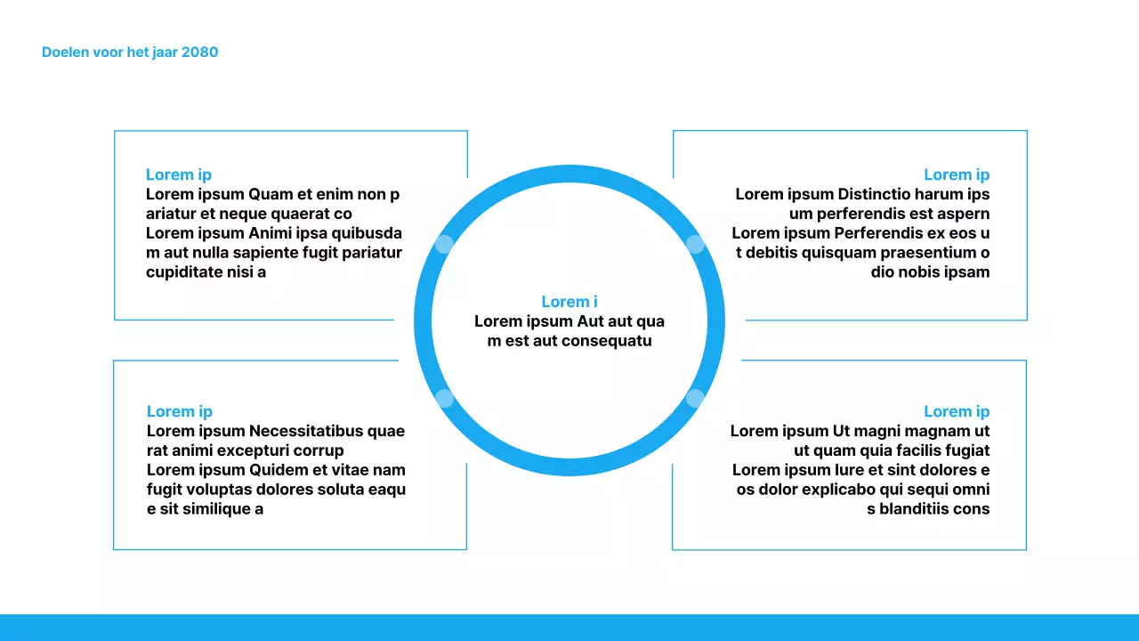 Een eenvoudige lichtblauwe en witte introductie van het winstrapport