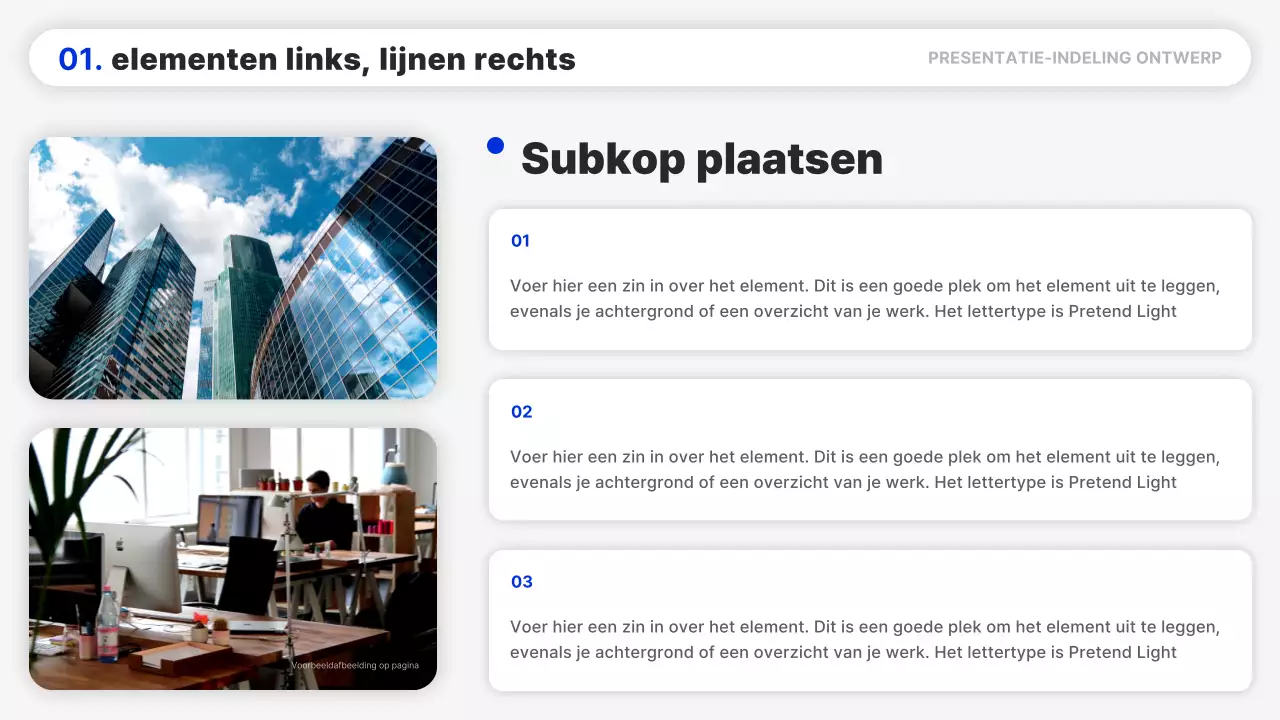 Een eenvoudig blauw en zwart lay-outrapport