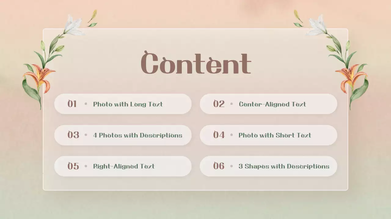 Pink Elegant Floral Presentation