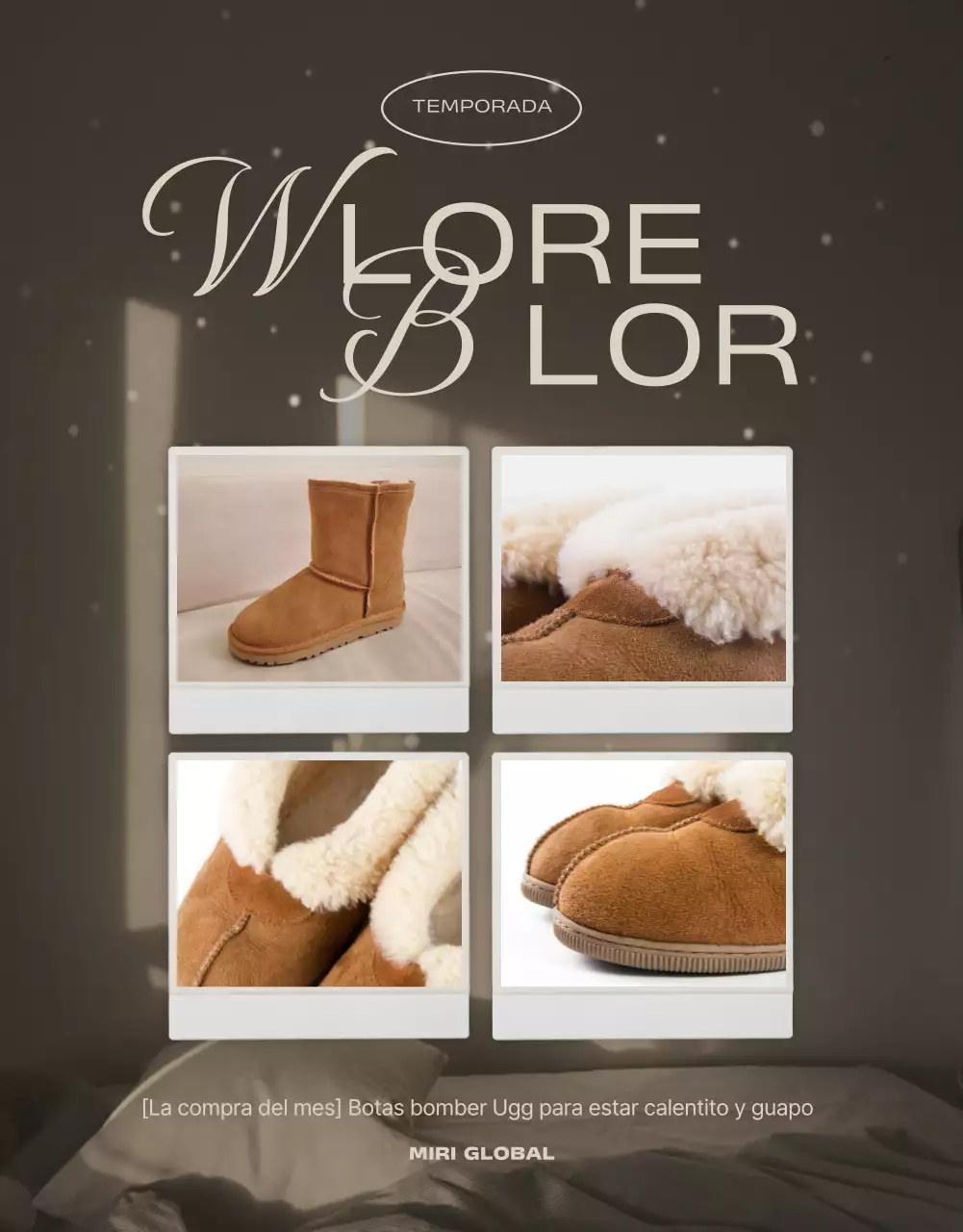 Sobre las sencillas botas Ugg marrones y rojas