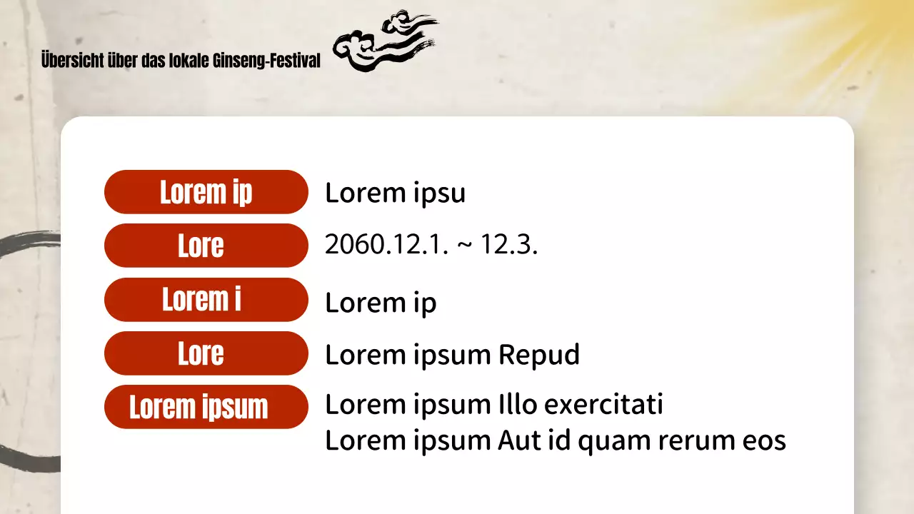 Ein Leitfaden für das traditionelle Fest des roten und beigen Ginsengs