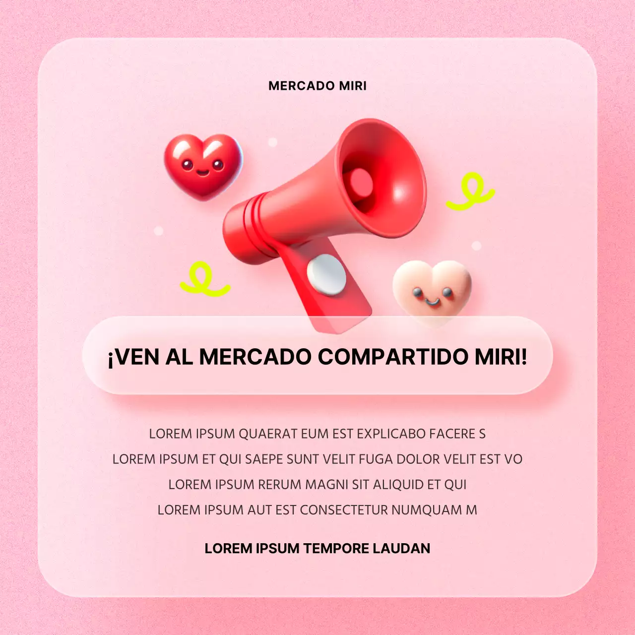 Anunciamos el mercado compartido rosa y rojo
