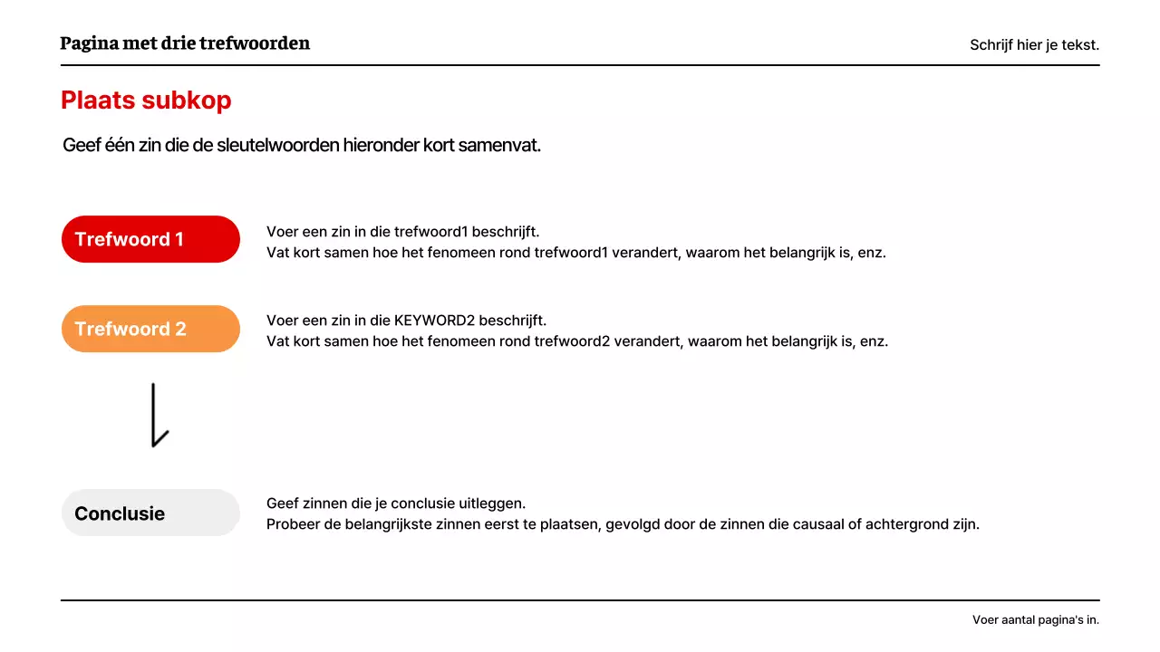 Een basisopmaak in rood en grijs