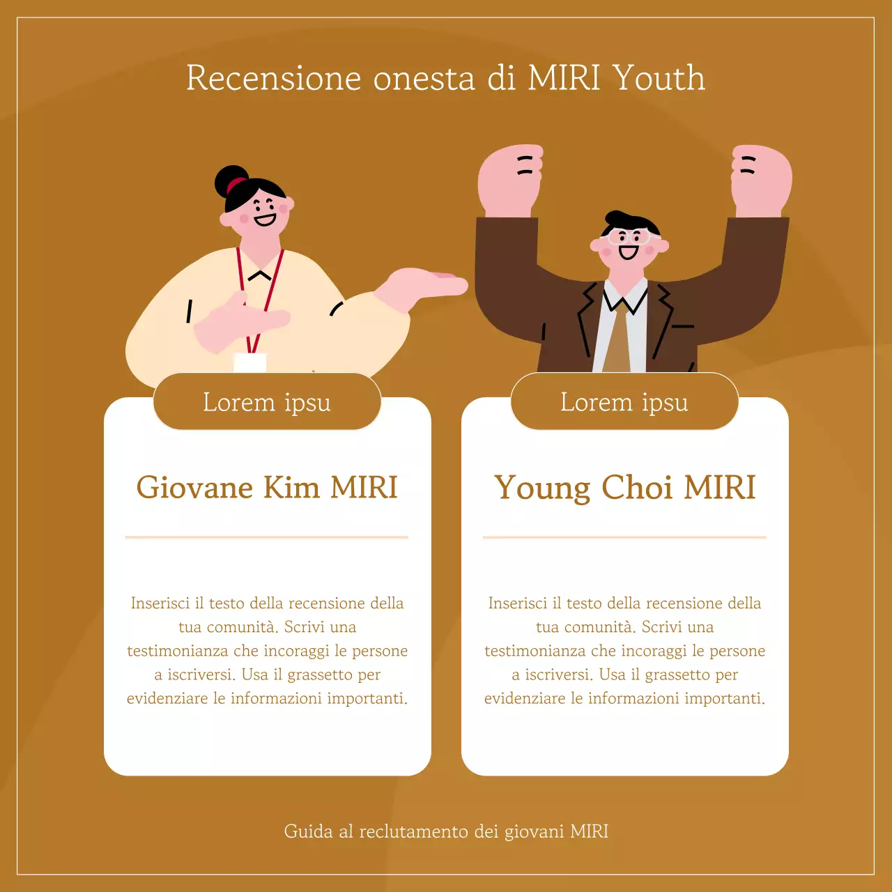 Una semplice proposta di reclutamento della comunità in marrone e avorio