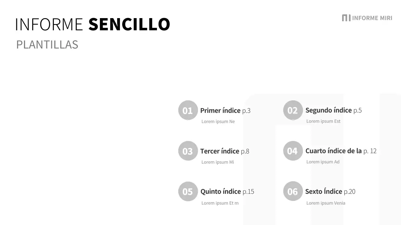 Un sencillo informe de empresa en negro y gris