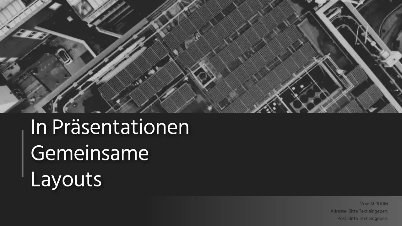 Moderne Unternehmenspräsentationen in Schwarz und Weiß